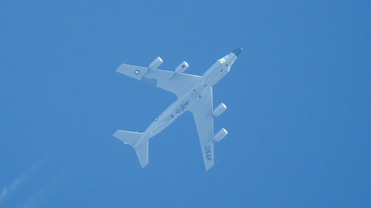  「鉚接聯合」（RC-135V Rivet Joint）電子偵察機。 圖：翻攝自 X 