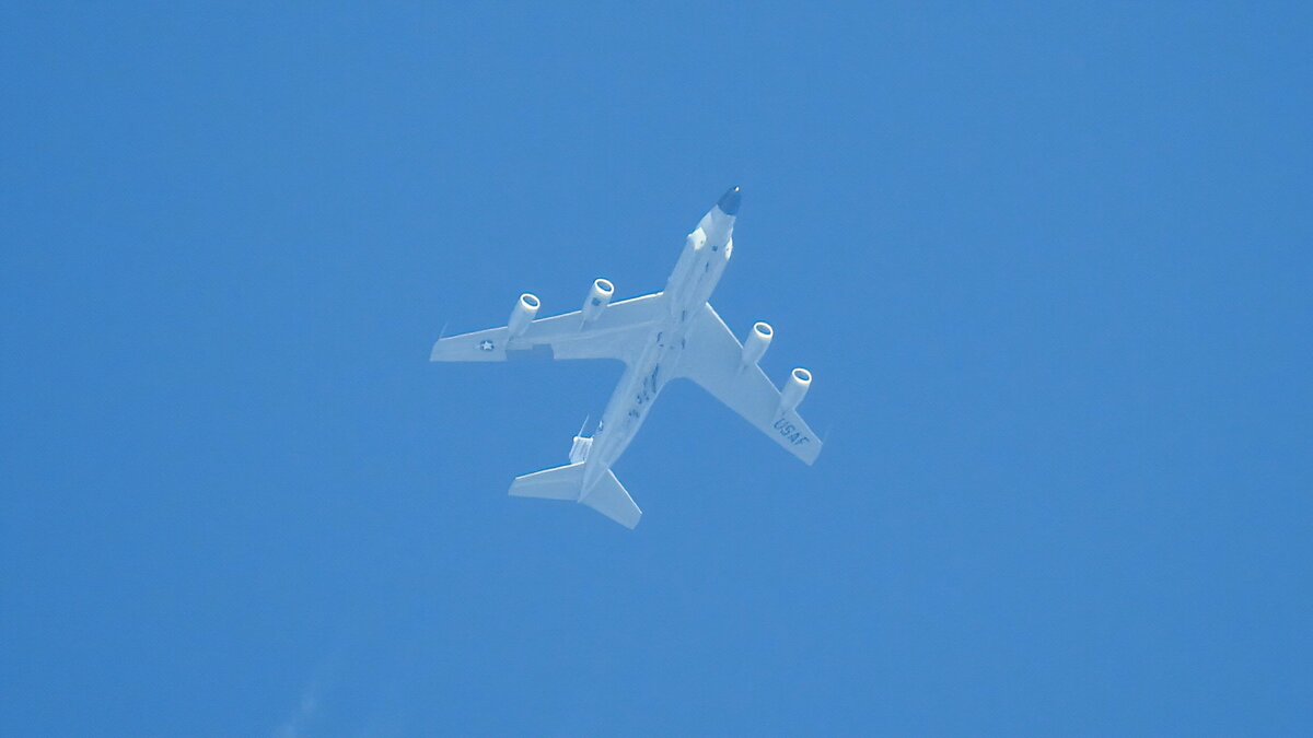  「鉚接聯合」（RC-135V Rivet Joint）電子偵察機。 圖：翻攝自 X 
