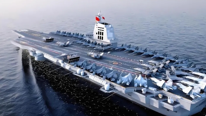 日本 2026 年版《防衛白皮書》仍將中國定位為日本面臨的「前所未有的最大戰略挑戰」。圖為中國航母福建艦。 圖 : 翻攝自空天力量 