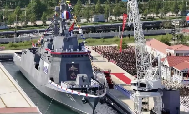 北韓「崔賢級」驅逐艦二號艦。 圖：翻攝自 騰訊網 沉浮歐羅巴 