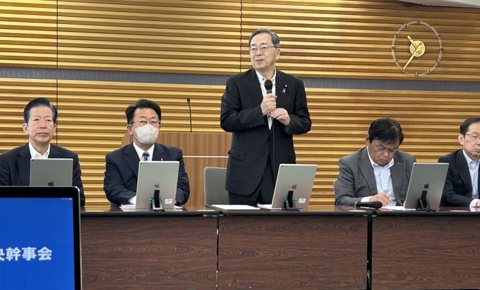  公明黨黨魁齊藤鐵夫宣布公明黨可能退出自民黨的執政聯盟。 圖：翻攝自 @saitotetsuo X 帳號 