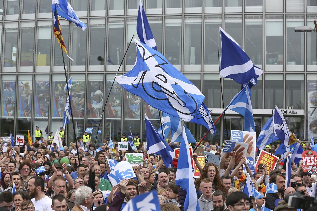  ICM公司為「蘇格蘭人報」（Scotsman）2014年所做的民調顯示，蘇格蘭支持獨立的選民達48%。圖片來源：達志影像/路透社資料照片。