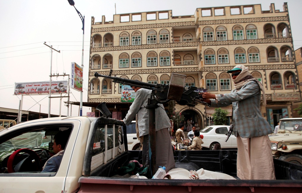 由伊朗支持的葉門叛軍「青年運動」(圖)近幾個月來攻勢凌厲，25日傳出拿下總統官邸，總統哈迪則已乘船逃離。圖片來源：達志影像/路透社資料照片   